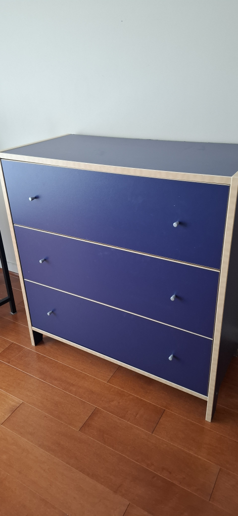 Blue 3-Drawer Dresser - photo 5