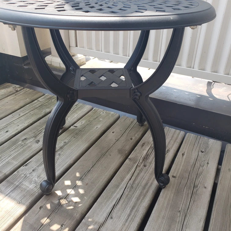 Black Outdoor Side Table