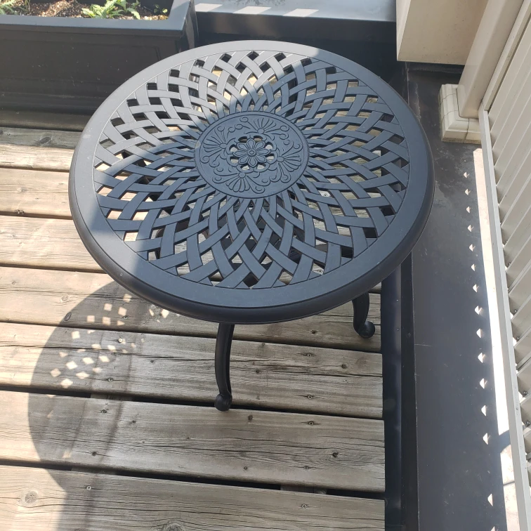 Black Outdoor Side Table - photo 2