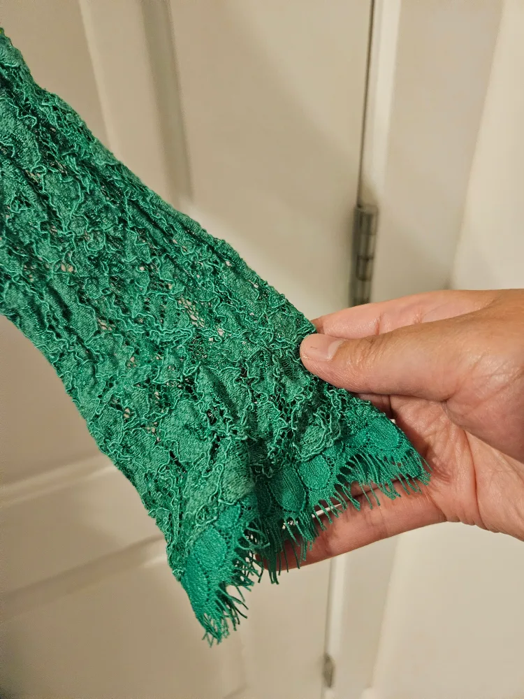 Vintage Diane von Furstenberg Green Lace Wrap Dress - Size 8 🧡 image indicator(4)