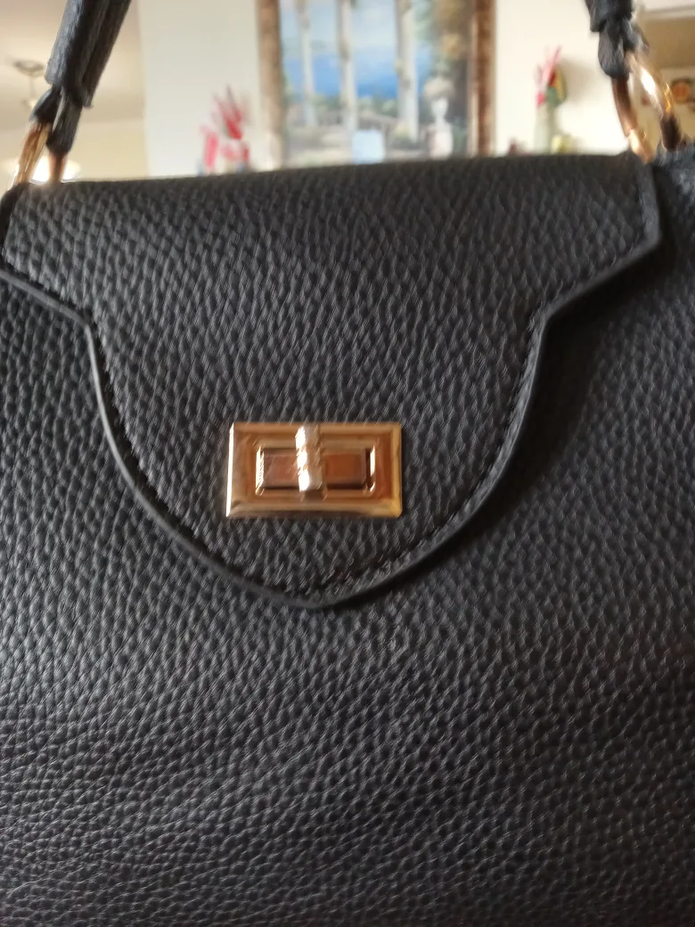 Black Faux Leather Handbag image indicator(6)