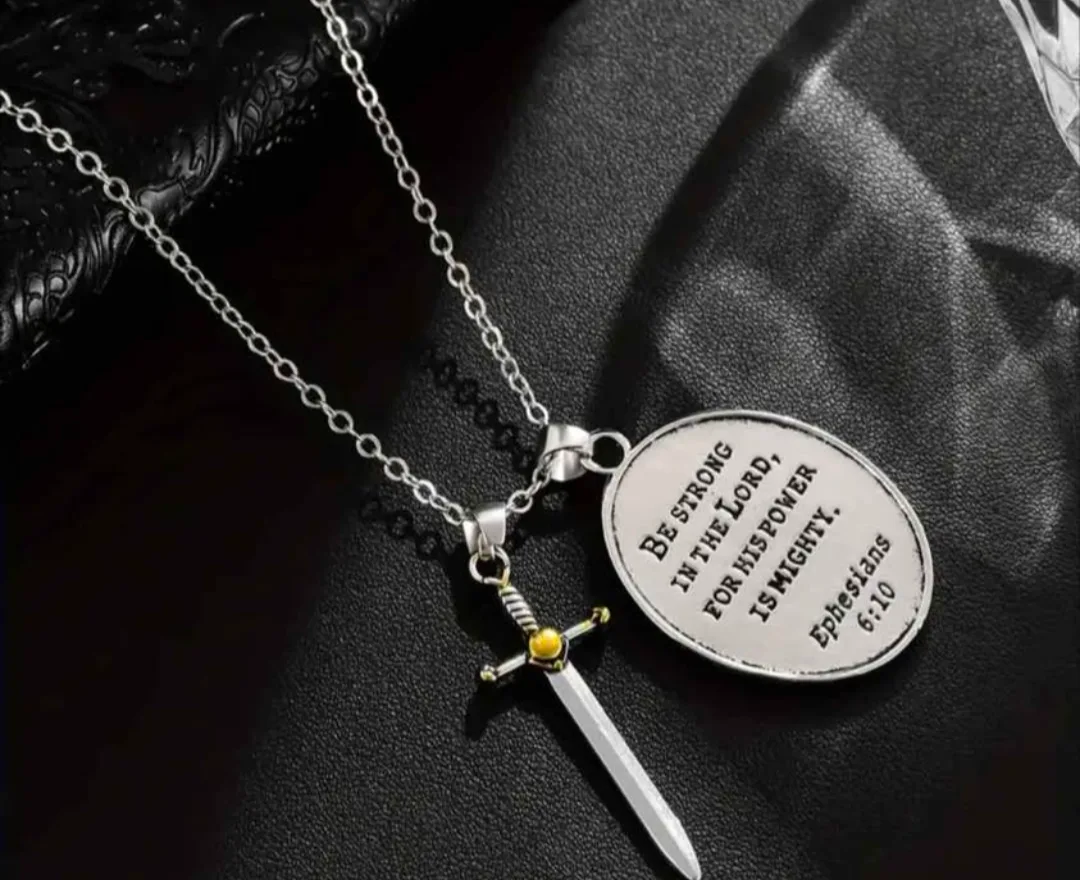 St. Michael Silver Pendant Necklace image indicator(4)