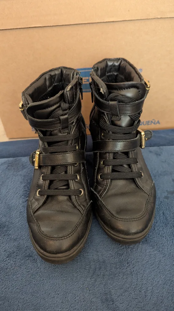 Black Geox Heel Boots