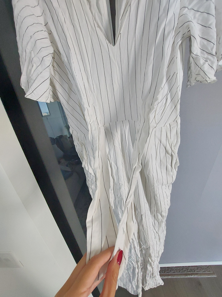 White Striped Jumpsuit