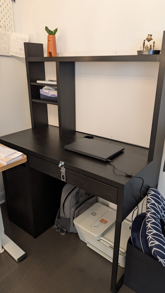 IKEA (Micke) desk with hutch - black - photo 2