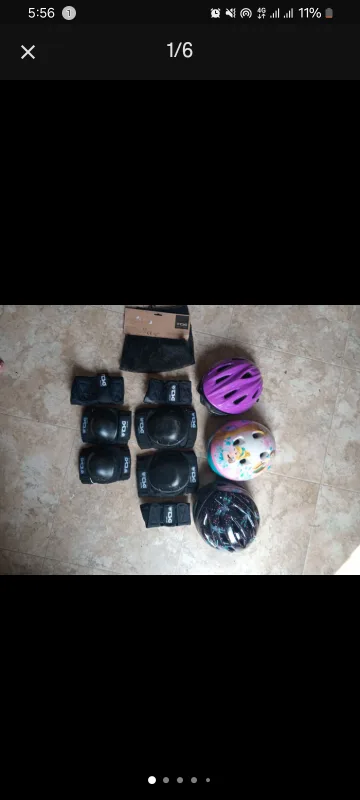 3 children's helmets with pads🤎 image indicator(3)