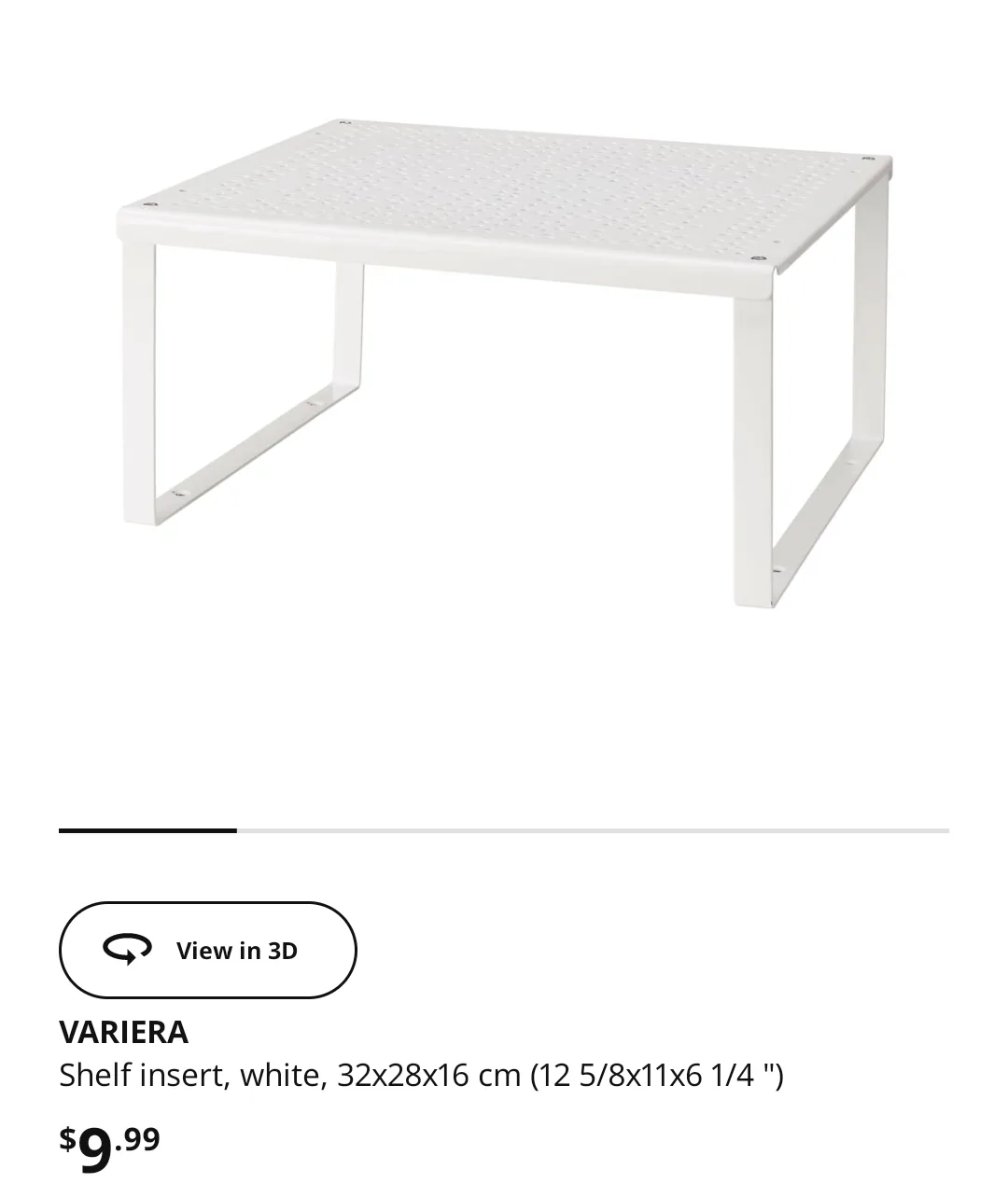 *Moving Out Sale* IKEA VARIERA Shelf Insert - White thumbnail