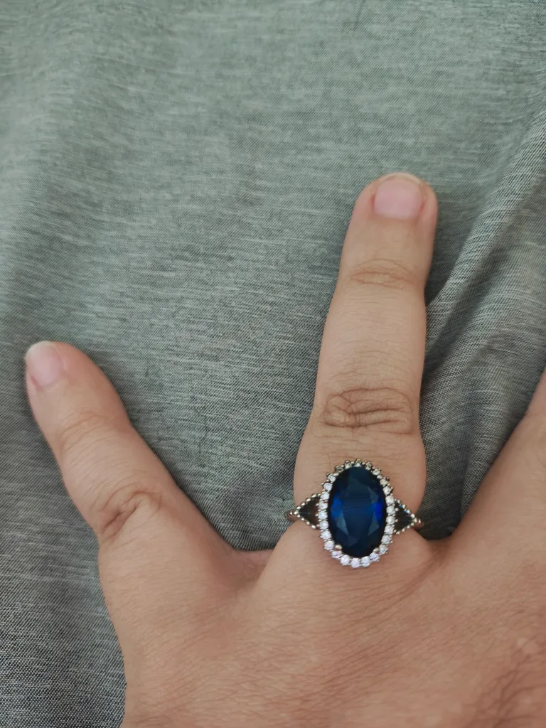 Sapphire Blue Gemstone Ring thumbnail