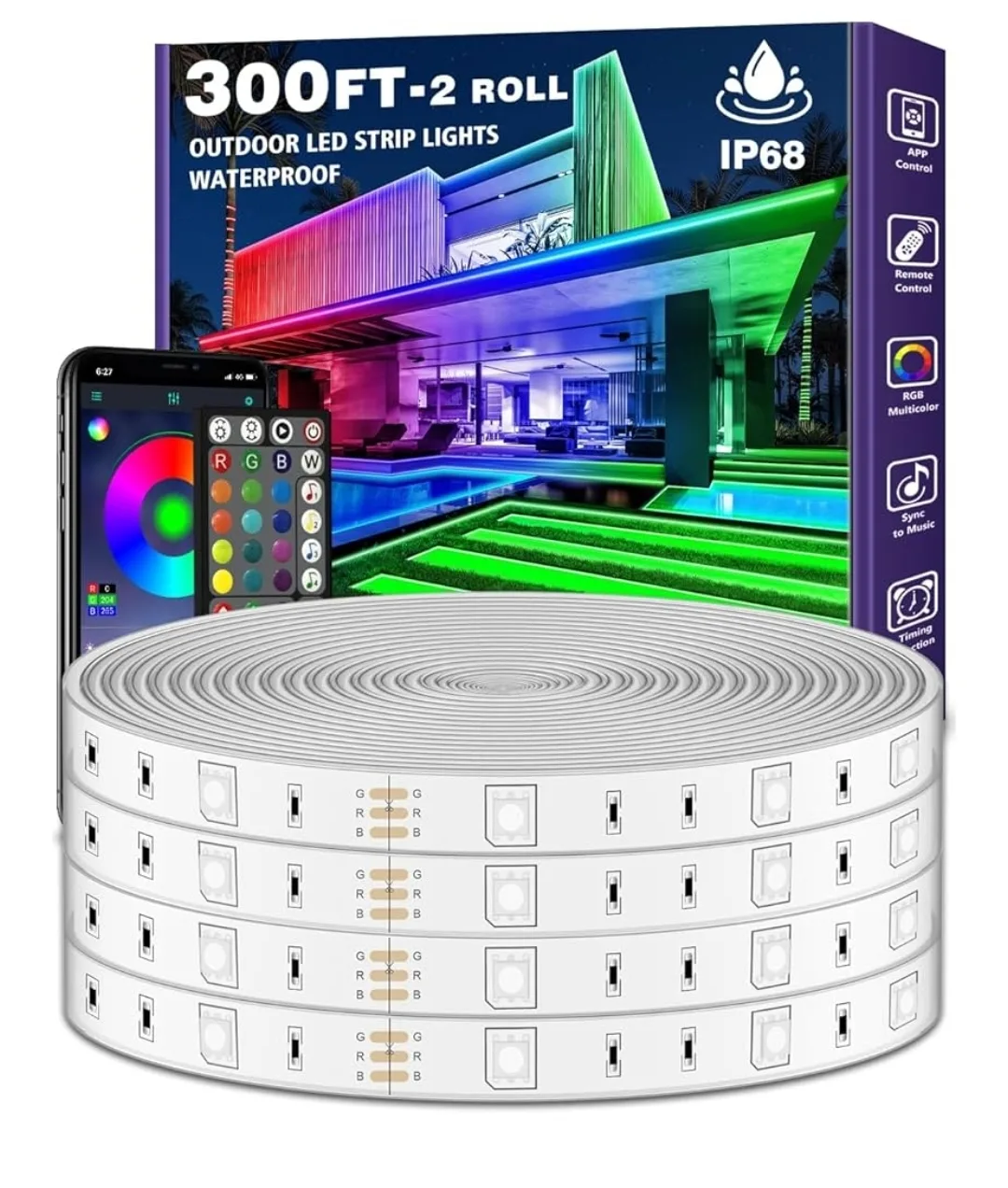 300FT Outdoor LED Strip Lights - Waterproof thumbnail