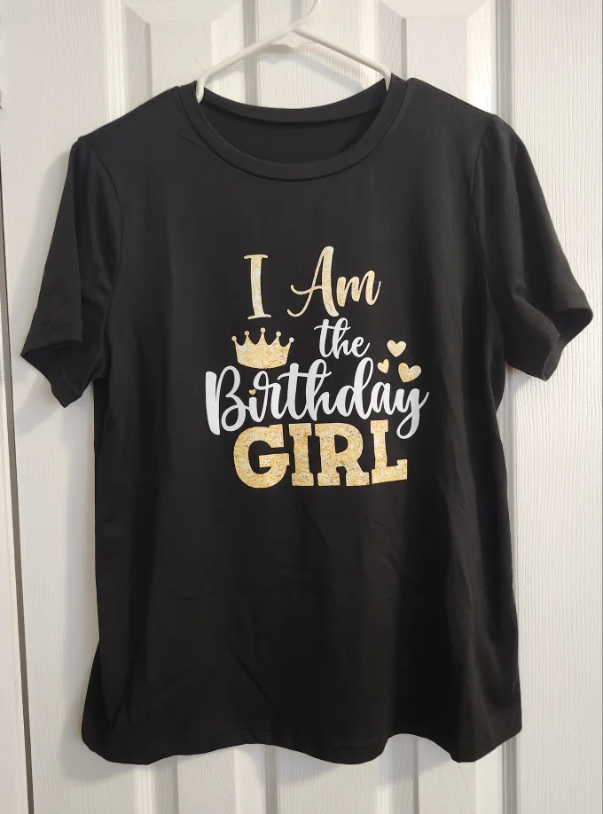 Women Birthday T-Shirt - Size L - Used Once thumbnail