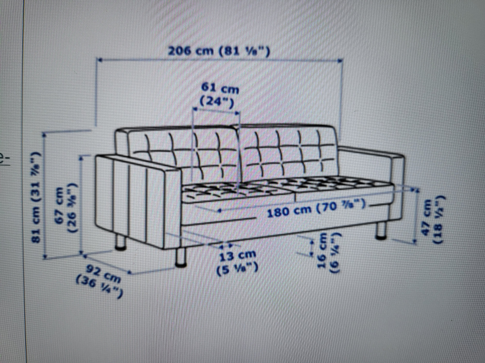 Ikea Soderhamn 2-Seat Sofa - Navy - photo 5