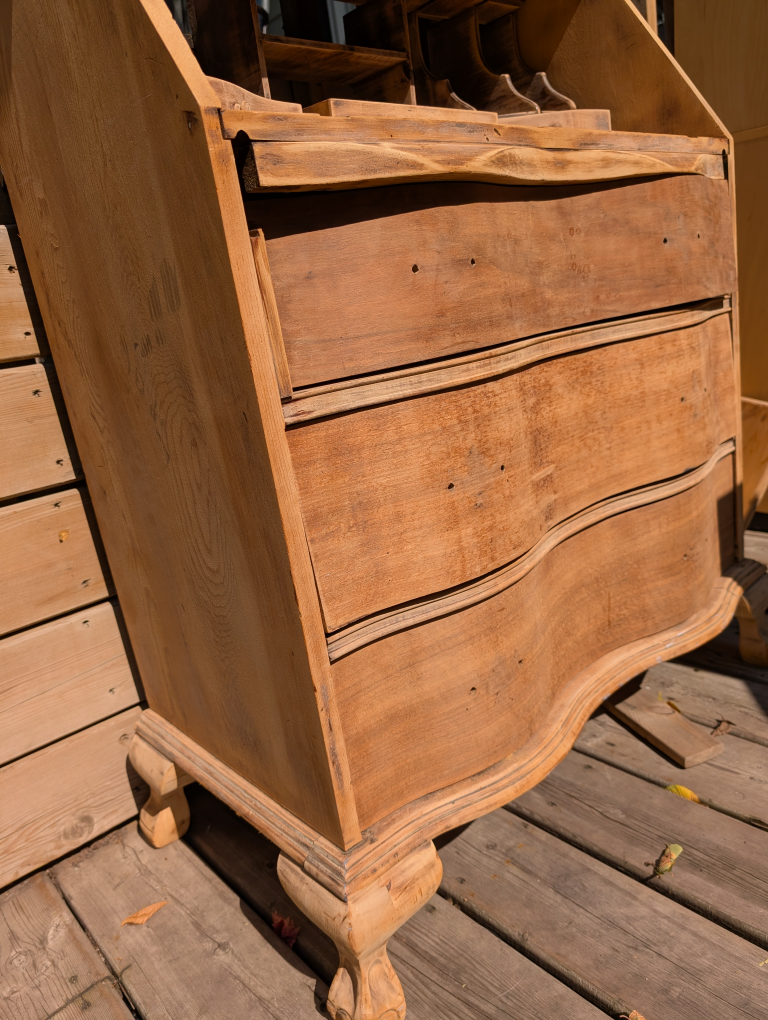Antique Wooden Secretary Desk & Bentwood Chair - photo 5