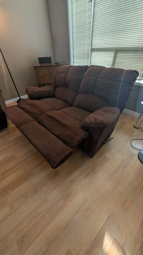 Brown Loveseat Recliner image indicator(2)