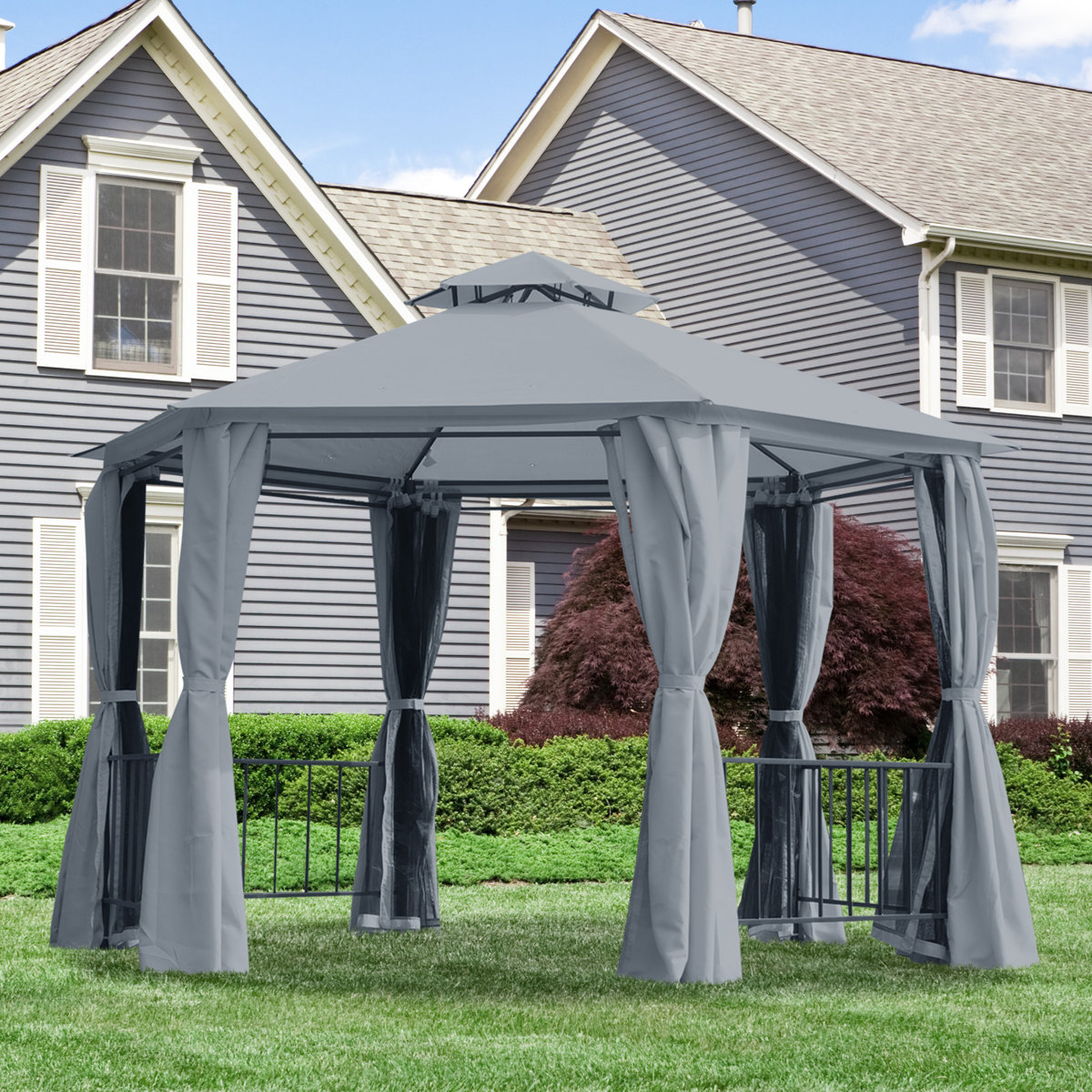 Grey Gazebo 12.75ft x 10.75ft (Top Only)