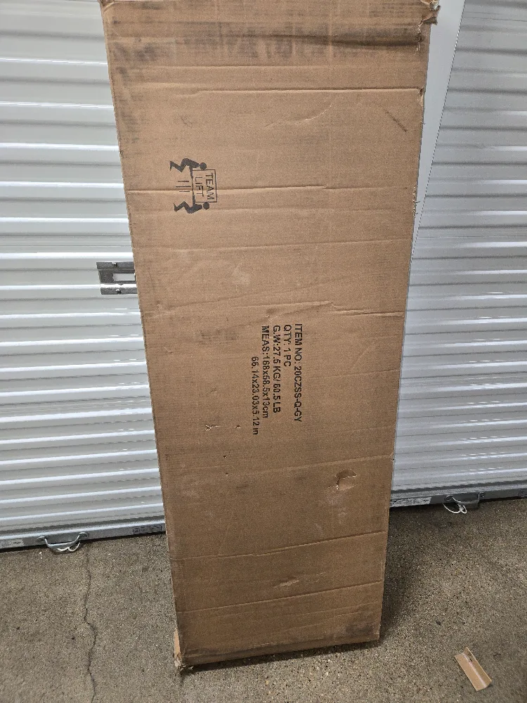 Soges Queen Platform Bed with Upholstered Headboard - Grey image indicator(4)