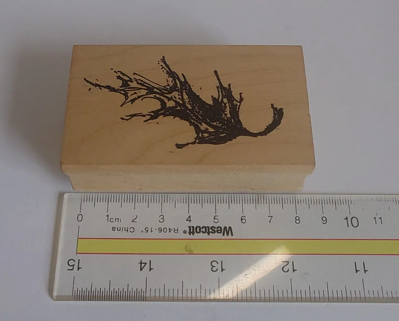 Oak Leaf Rubber Stamp image indicator(2)