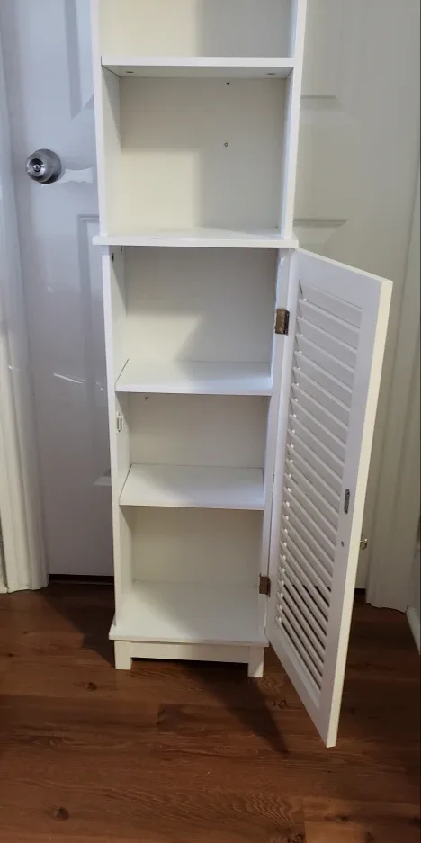 White Bathroom Storage Cabinet image indicator(3)