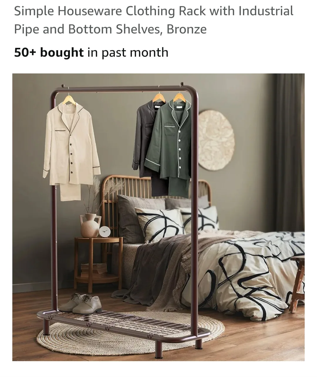 Simple Houseware Clothing Rack - Bronze thumbnail