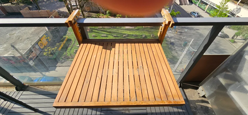 Foldable Balcony Table - Wood thumbnail