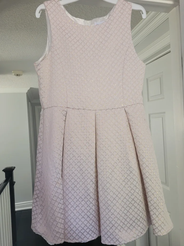 Girl's Pink & Gold Dress size 14 thumbnail