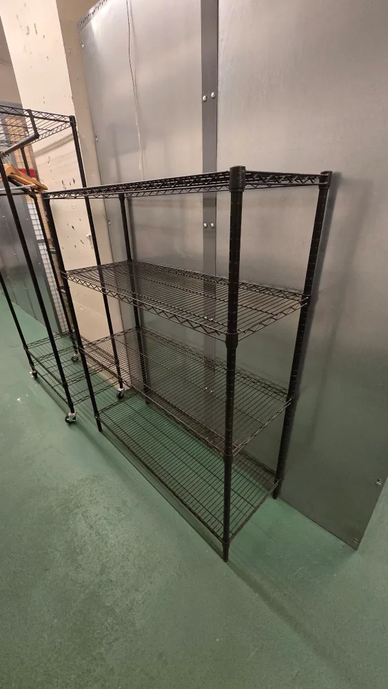 Black Wire Shelving Unit on Wheels thumbnail