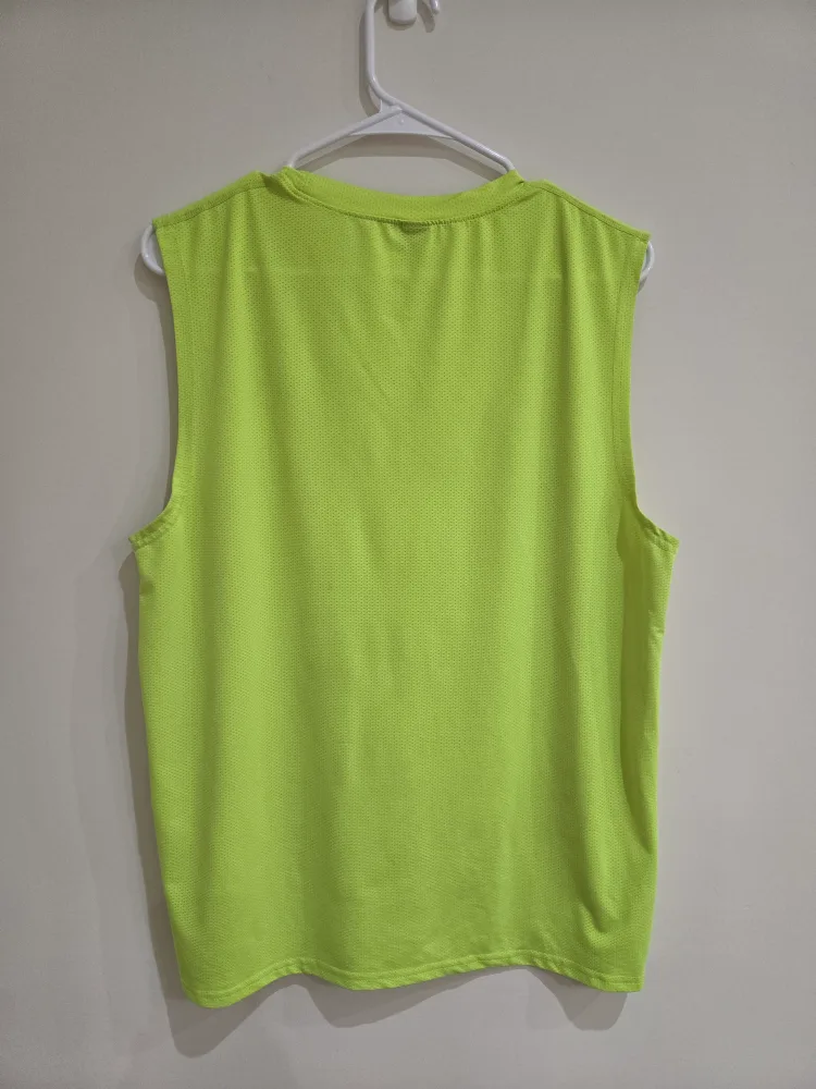 Neon Green Men's Sleeveless Top - Size S image indicator(3)