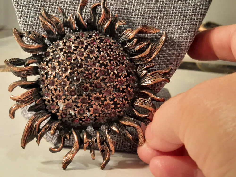 D. Pollak Sunflower Brooch Pin image indicator(8)