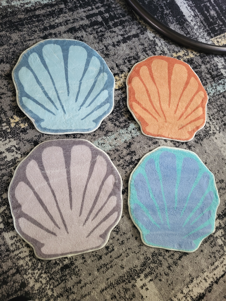 Seashell Shaped Bath Mats