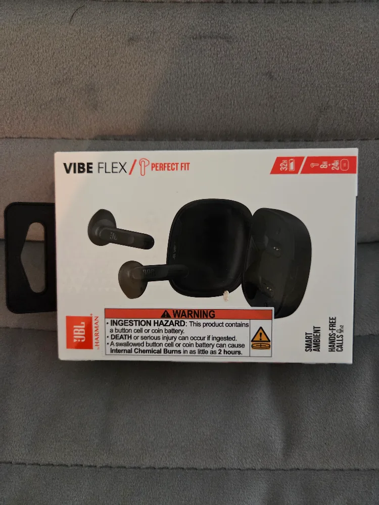 JBL Vibe Flex Black Wireless Earbuds - Like New thumbnail
