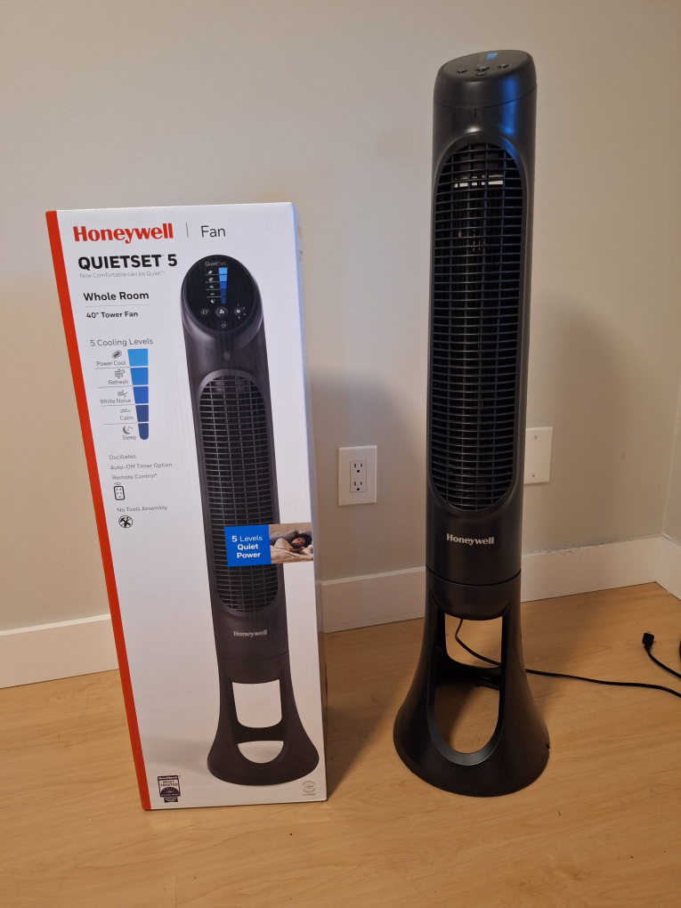 Honeywell QuietSet 5 Whole Room 40" Tower Fan
