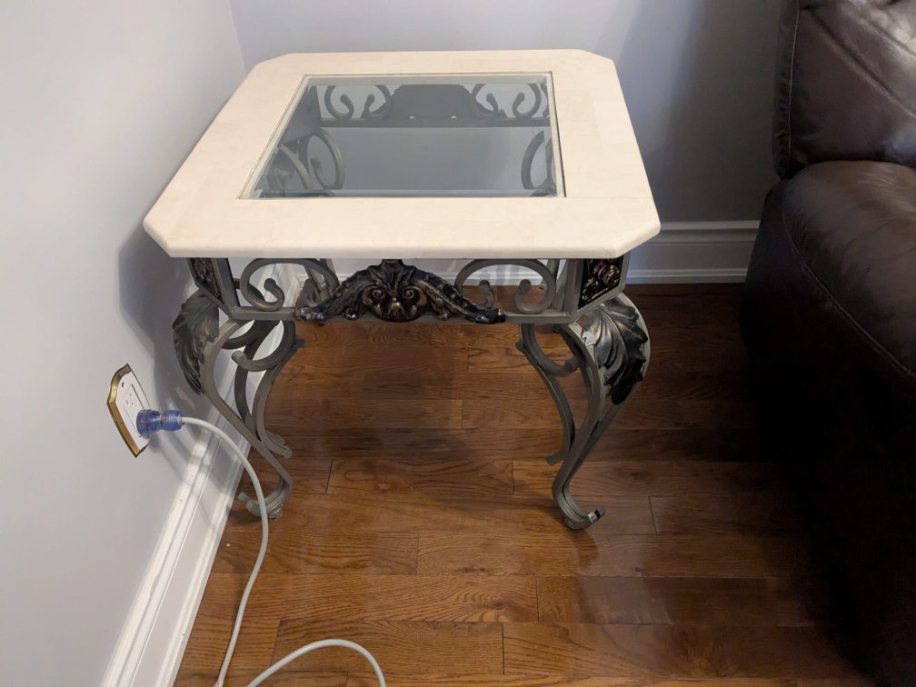 Glass Top End Table_ 3 pieces