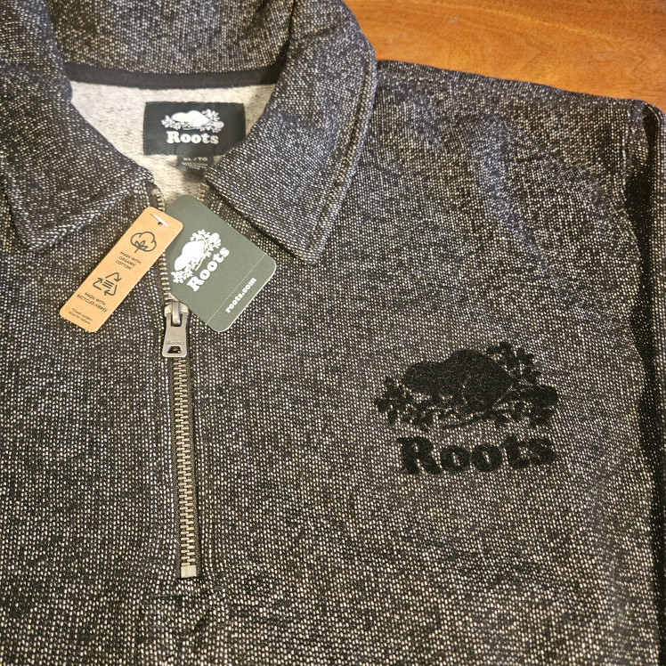 Roots half zip sweater Pepper Black NWT Men's XL - photo 2