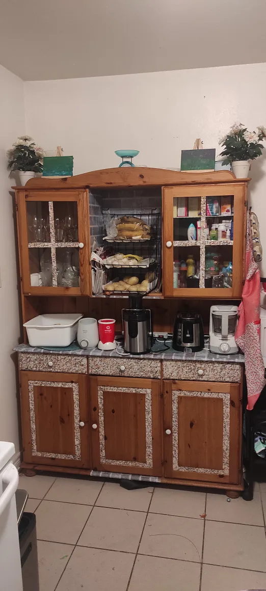 moving sale - Wooden Hutch Cabinet image indicator(2)