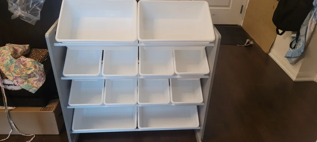 Children Kids Grey Toy Storage Organizer