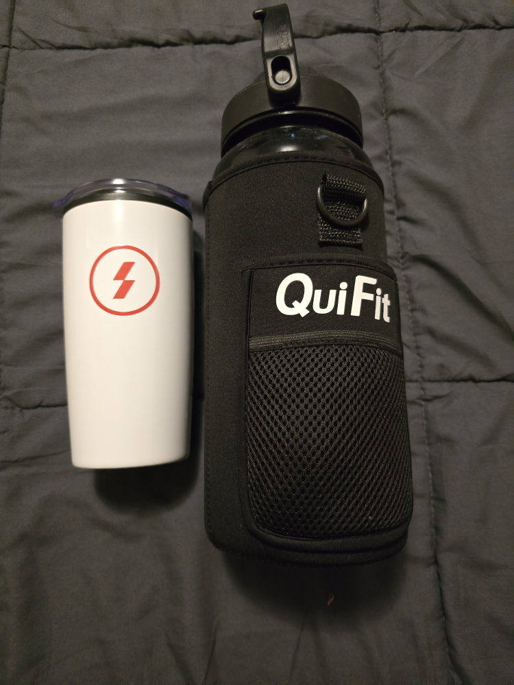 QuiFit Water Bottle with Sleeve & Tumbler