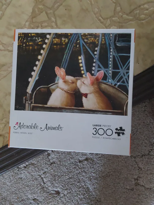 Adorable Animals Ferris Wheel Kiss 300 Piece Puzzle