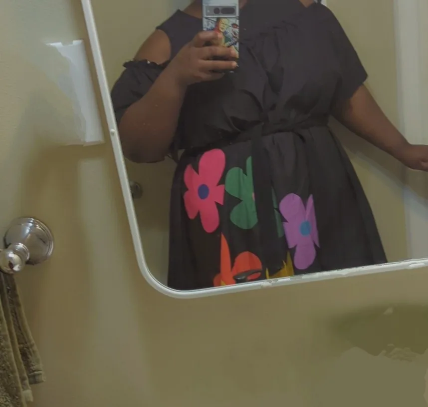 Floral Black Dress image indicator(2)