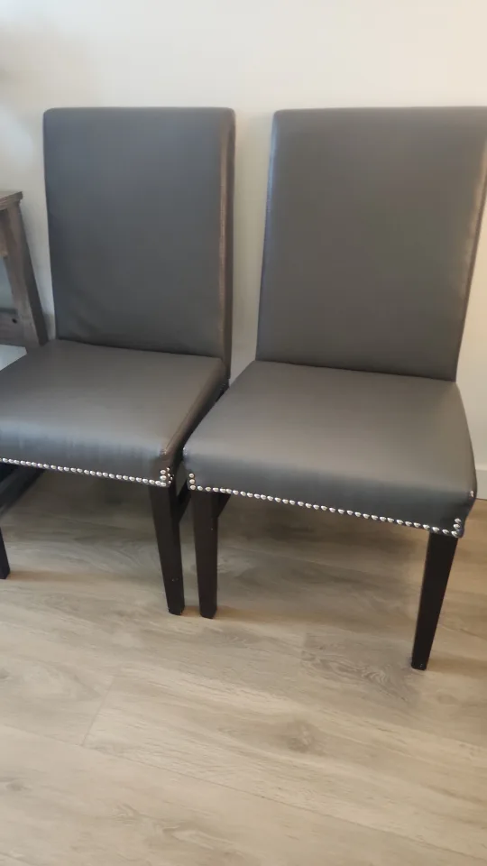 Set of 2 Grey Dining Chairs thumbnail