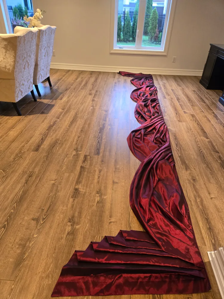 Burgundy Decorative Fabric Panel Drape image indicator(3)