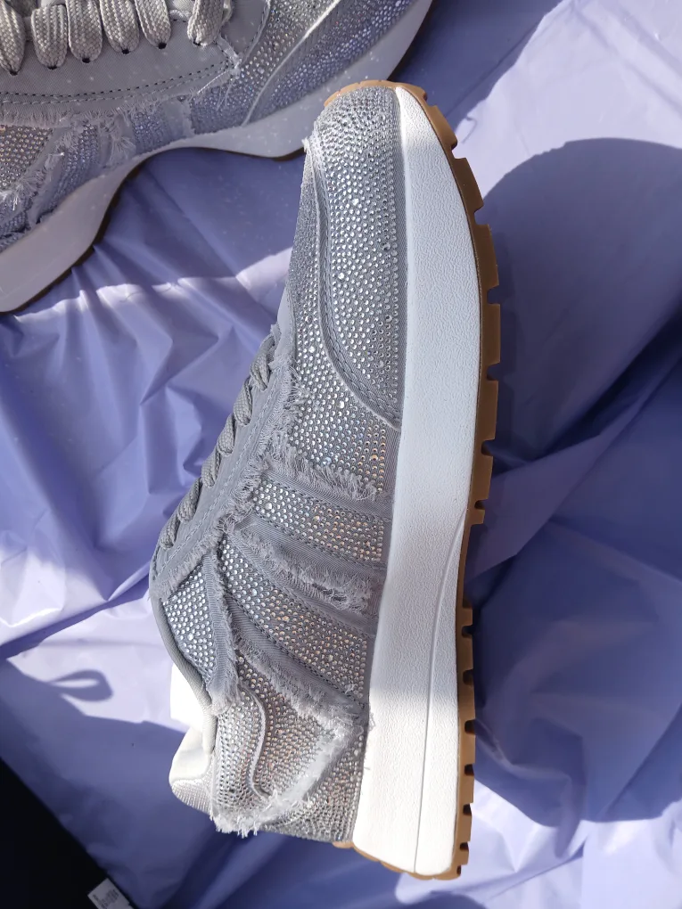 INC International Concepts Rhinestone Sneakers 8.5 image indicator(3)