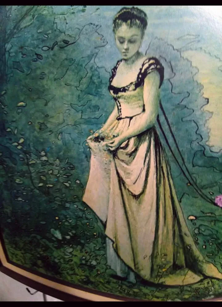 🧡Vintage CELTIC Framed Print - Woman with Harp image indicator(2)