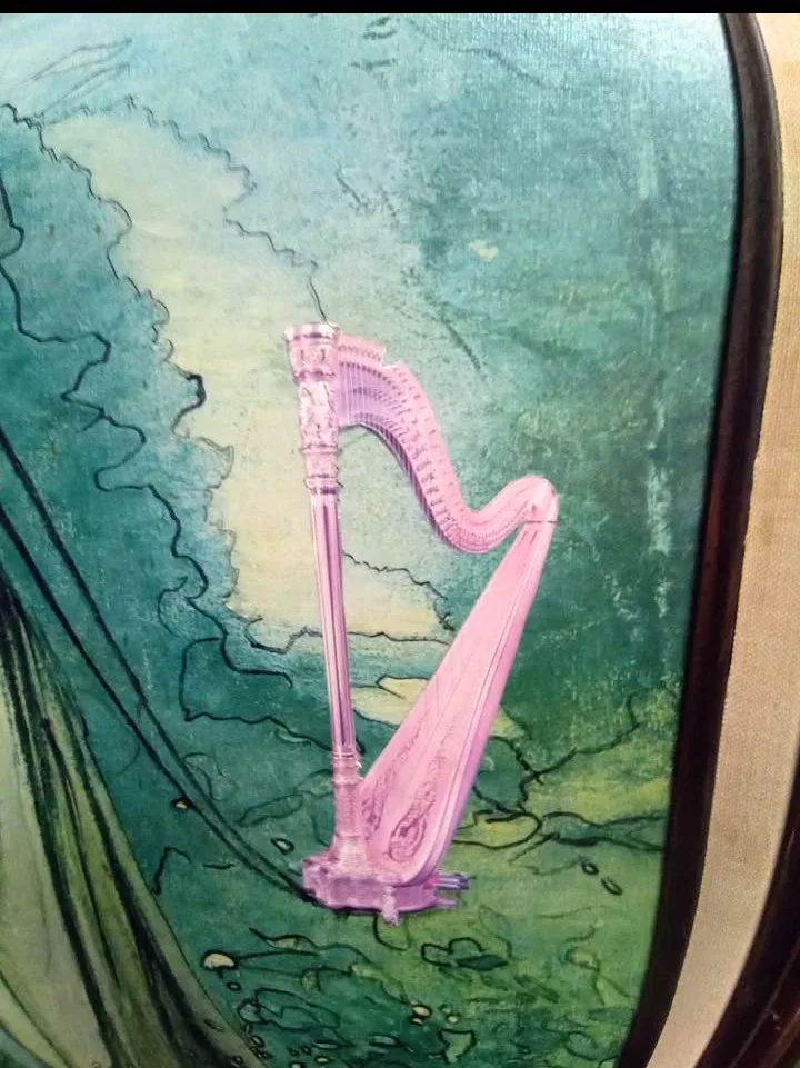 🧡Vintage CELTIC Framed Print - Woman with Harp image indicator(5)