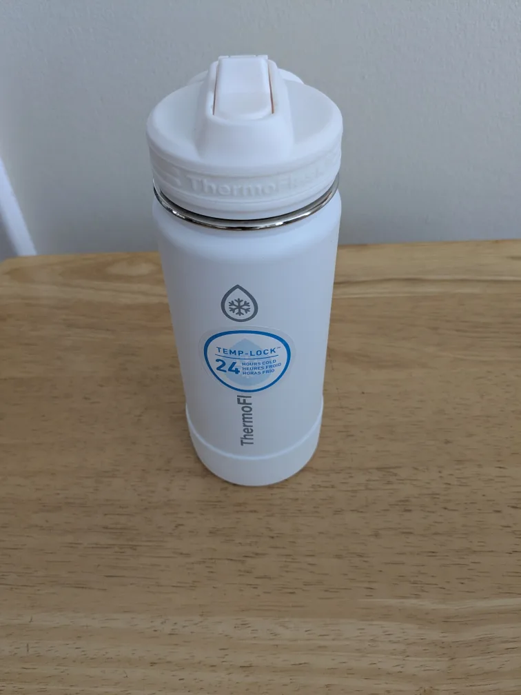 ThermoFlask White Water Bottle- Brand new thumbnail
