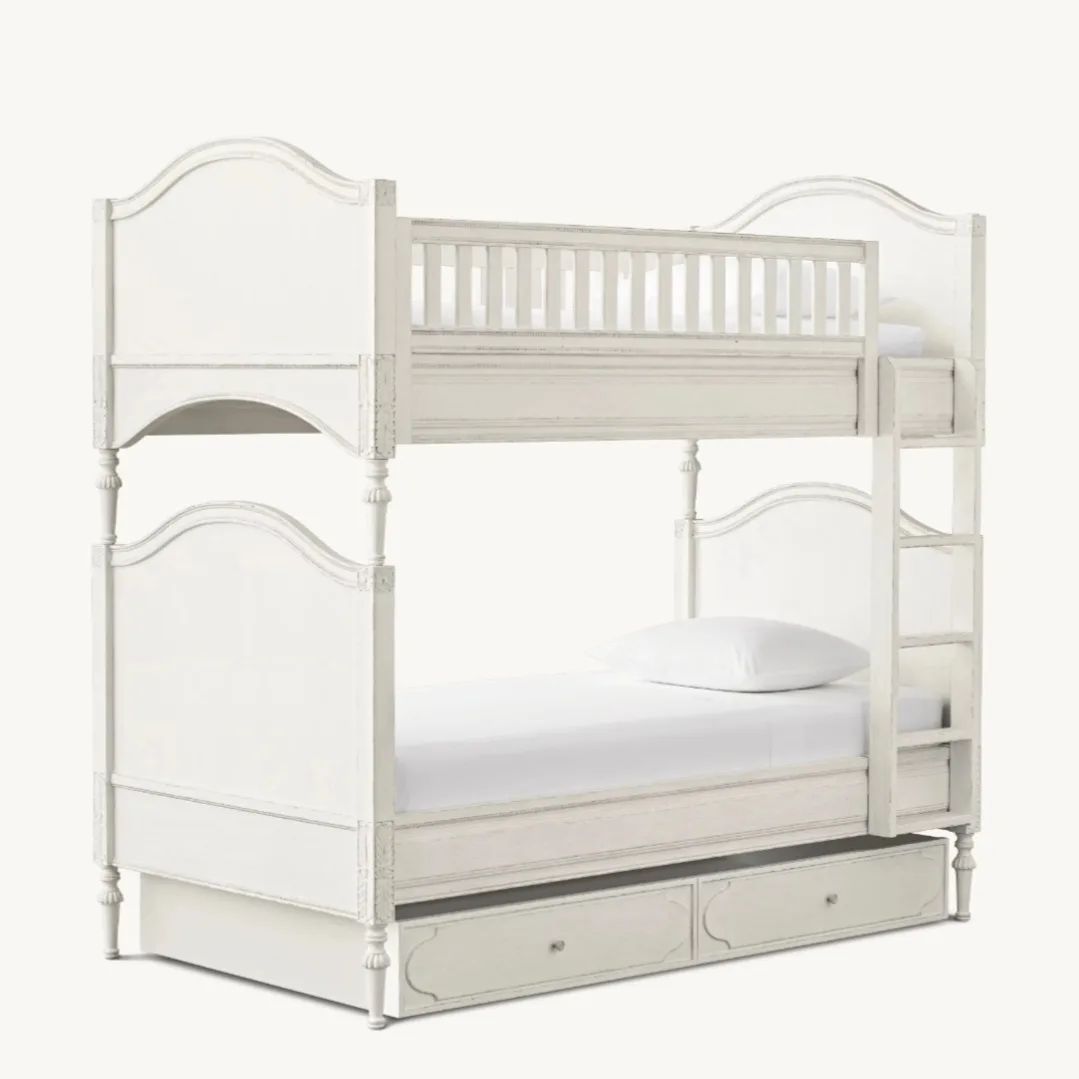 Restoration Hardware Kids White Bunk Bed thumbnail