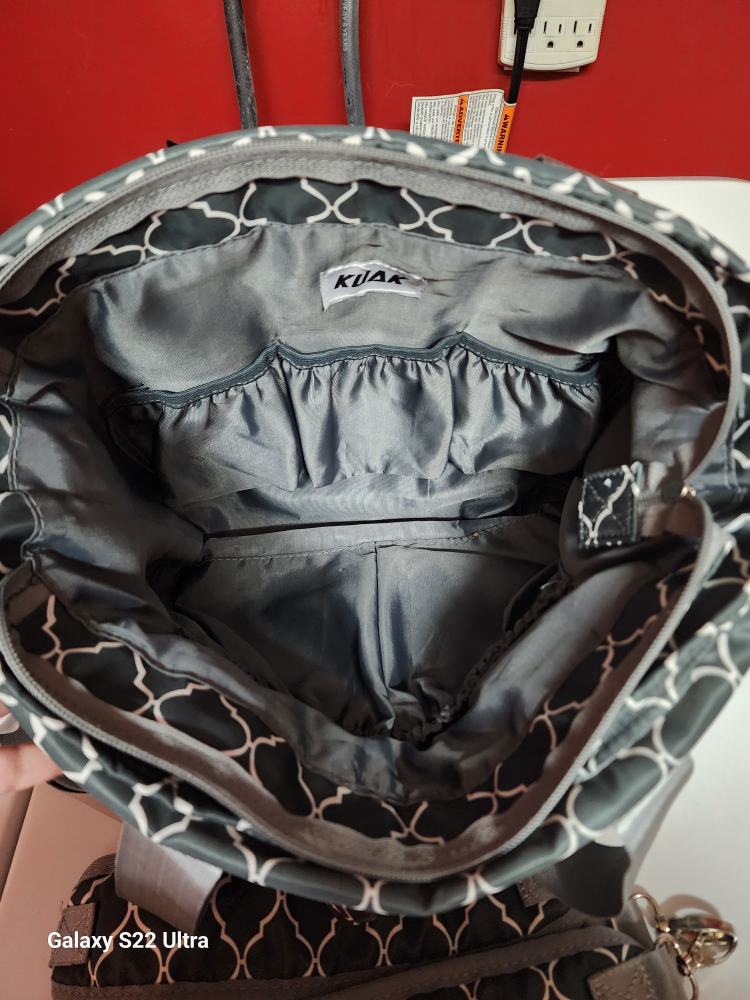 KUAK Diaper Bag Backpack - Grey & White - photo 2