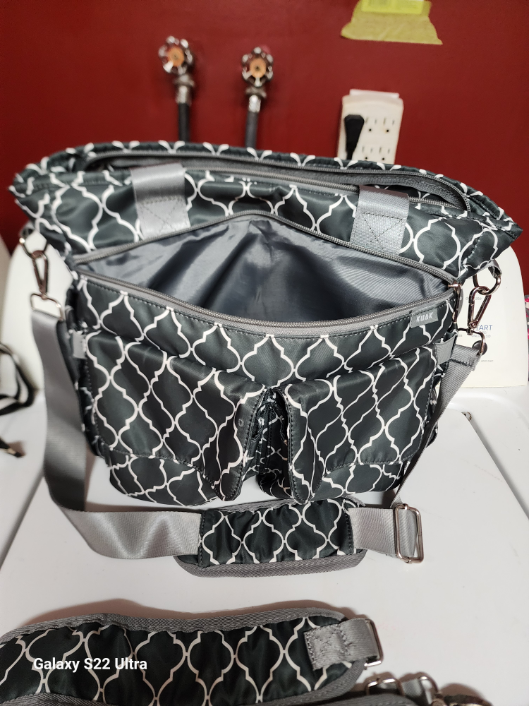 KUAK Diaper Bag Backpack - Grey & White - photo 3