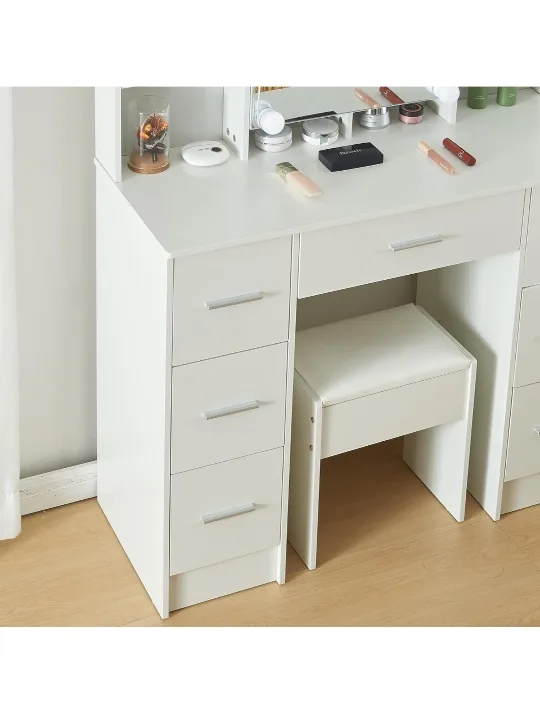 Vanity Table with Lighted Mirror & Stool image indicator(3)