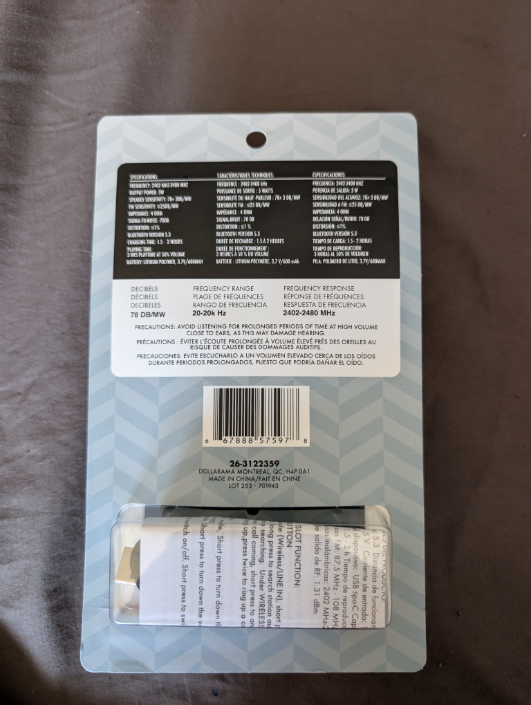 iTech1 Bluetooth Speaker with USB Cable - Black - photo 2