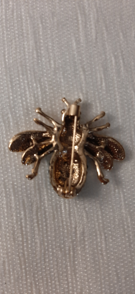 Bee Brooch Pin - Gold & Green - photo 4