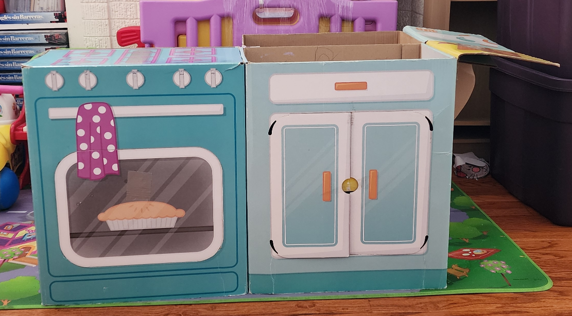 Cardboard Play Kitchen Set